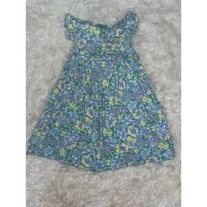 Tikal Trading Co. Girls Sz. 12 Mo. Floral Blue Design Dress. Soft, Adorable